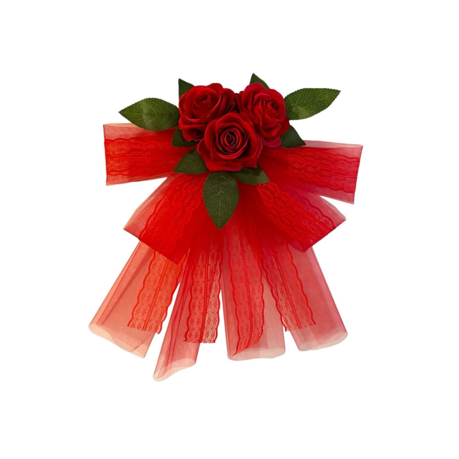 Buitenspiegel Decoratie - Mia Rood met Kant