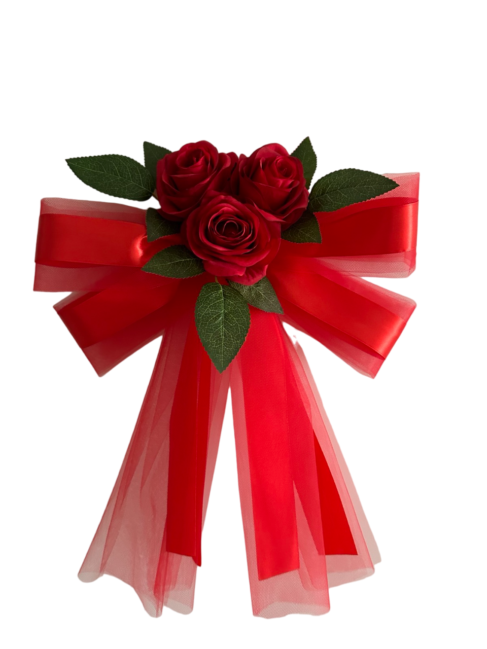 Buitenspiegel Decoratie - Mia Rood met Tule