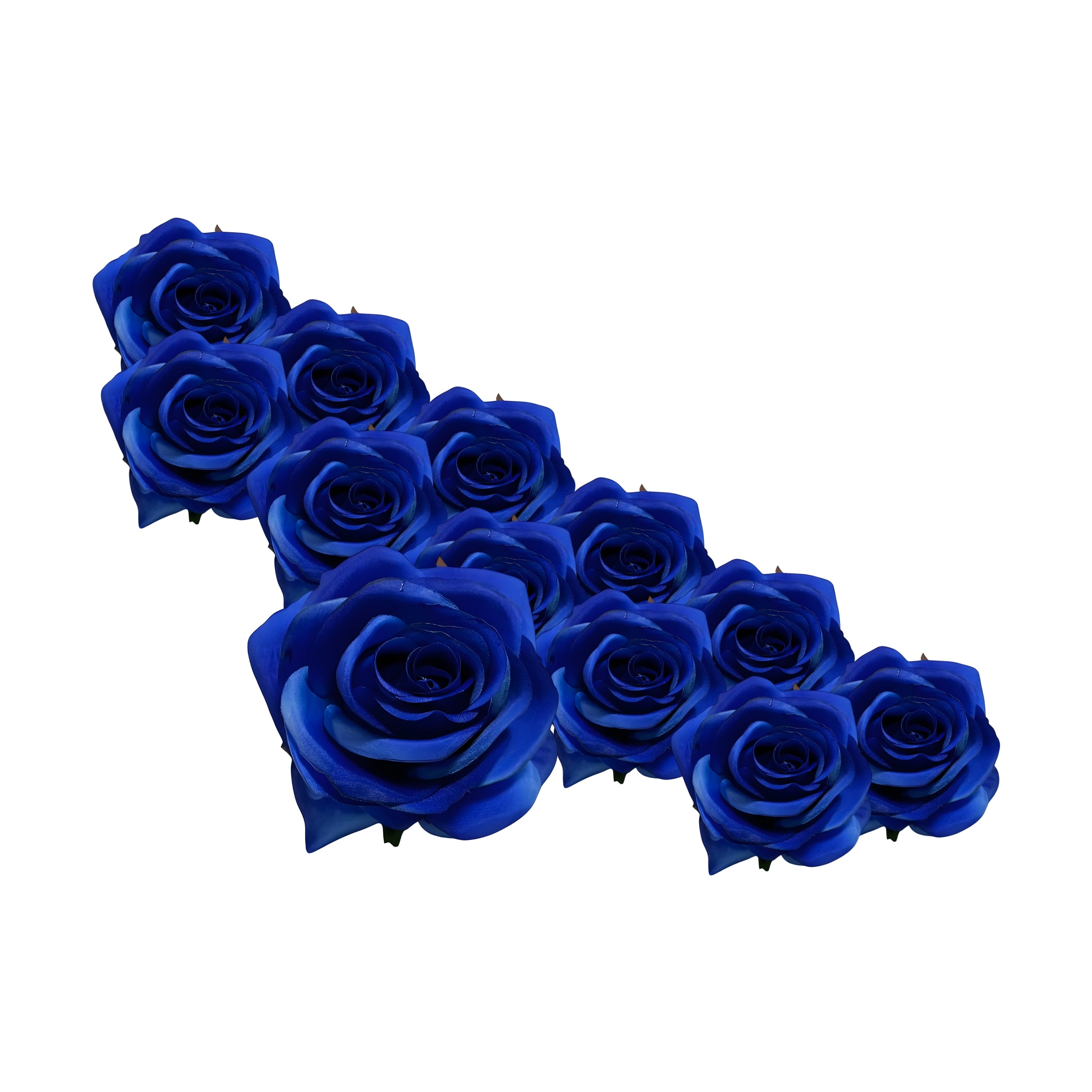 Kunstrozen Blauw 12 stuks