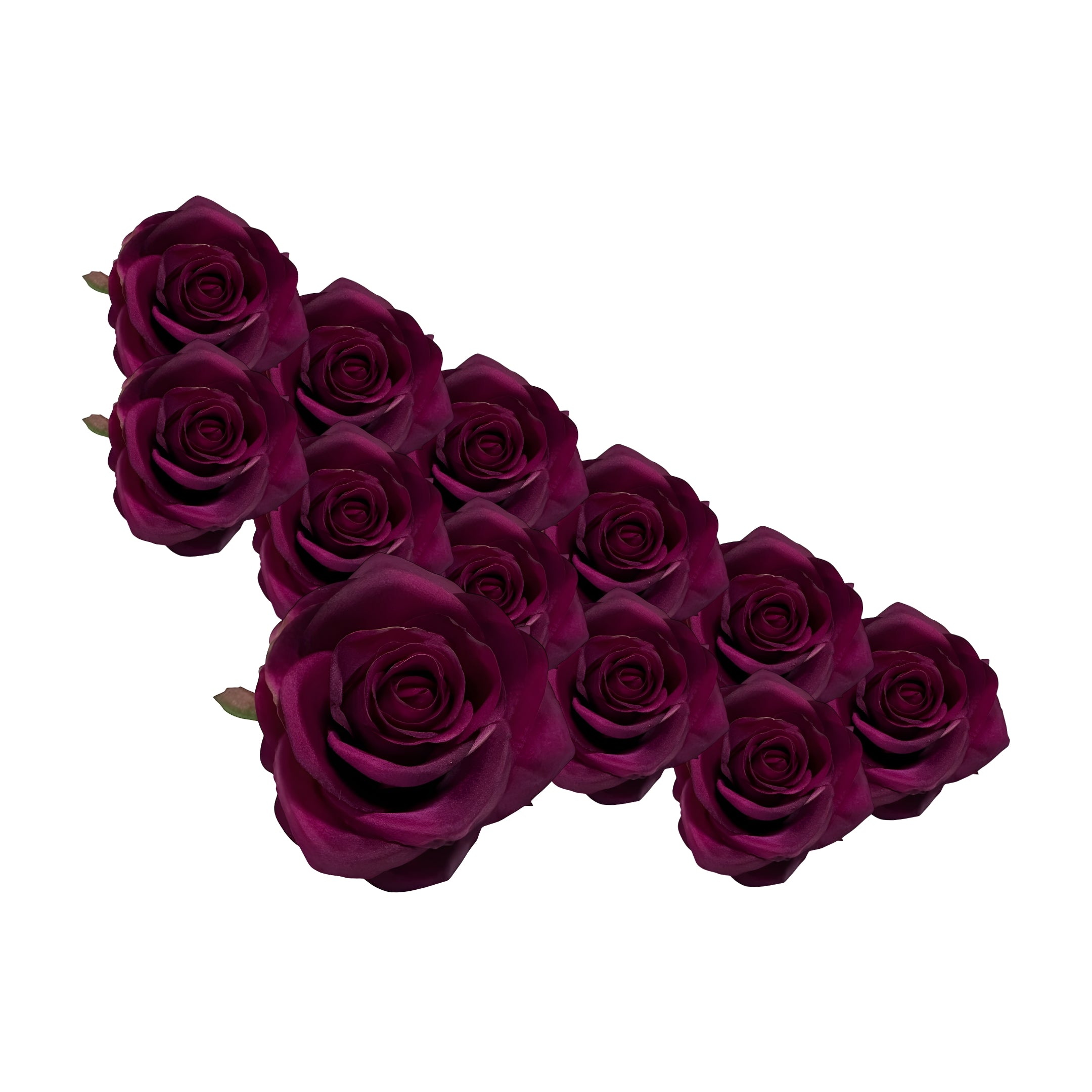 Kunstrozen Burgundy 12 stuks