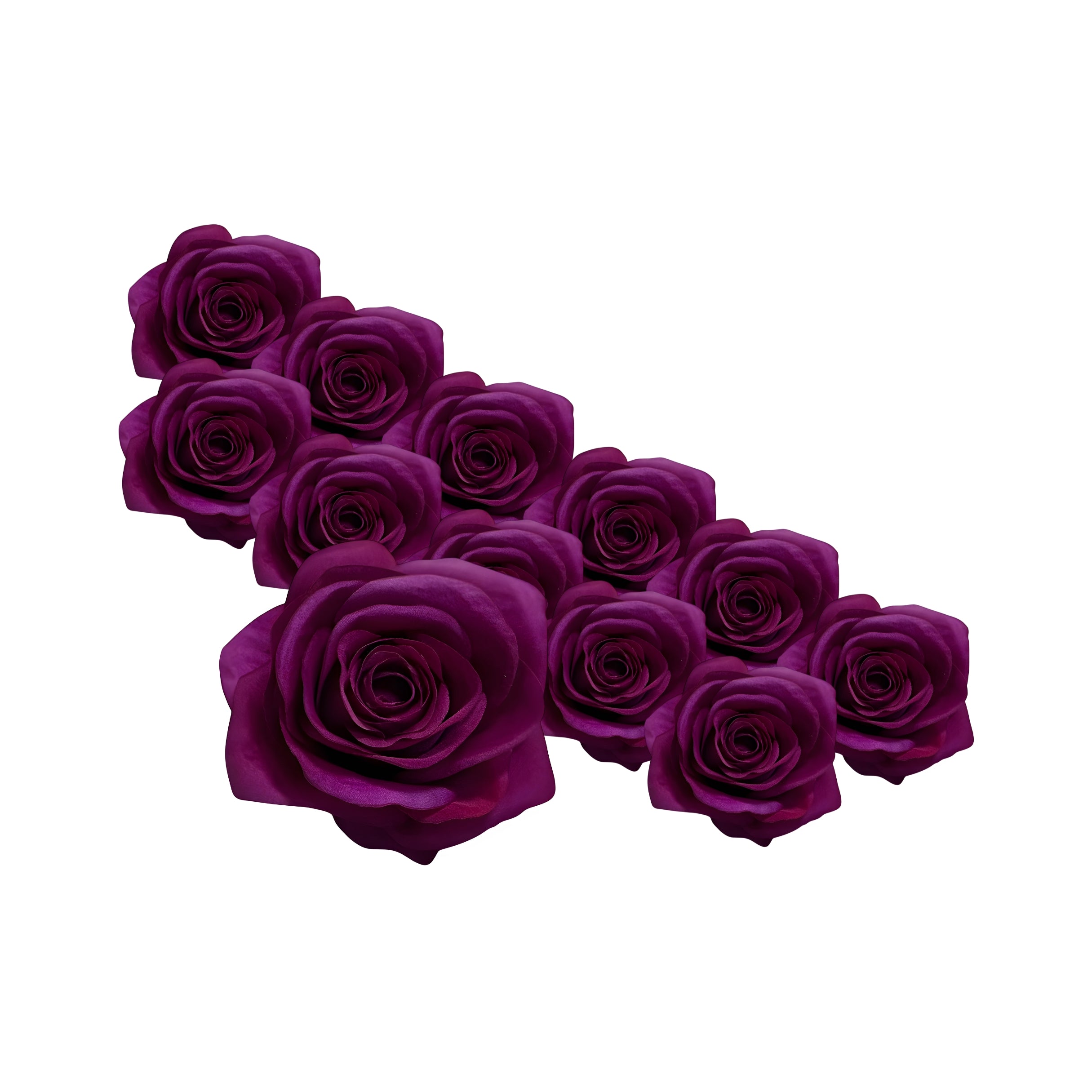 Kunstrozen Fuchsia 12 stuks