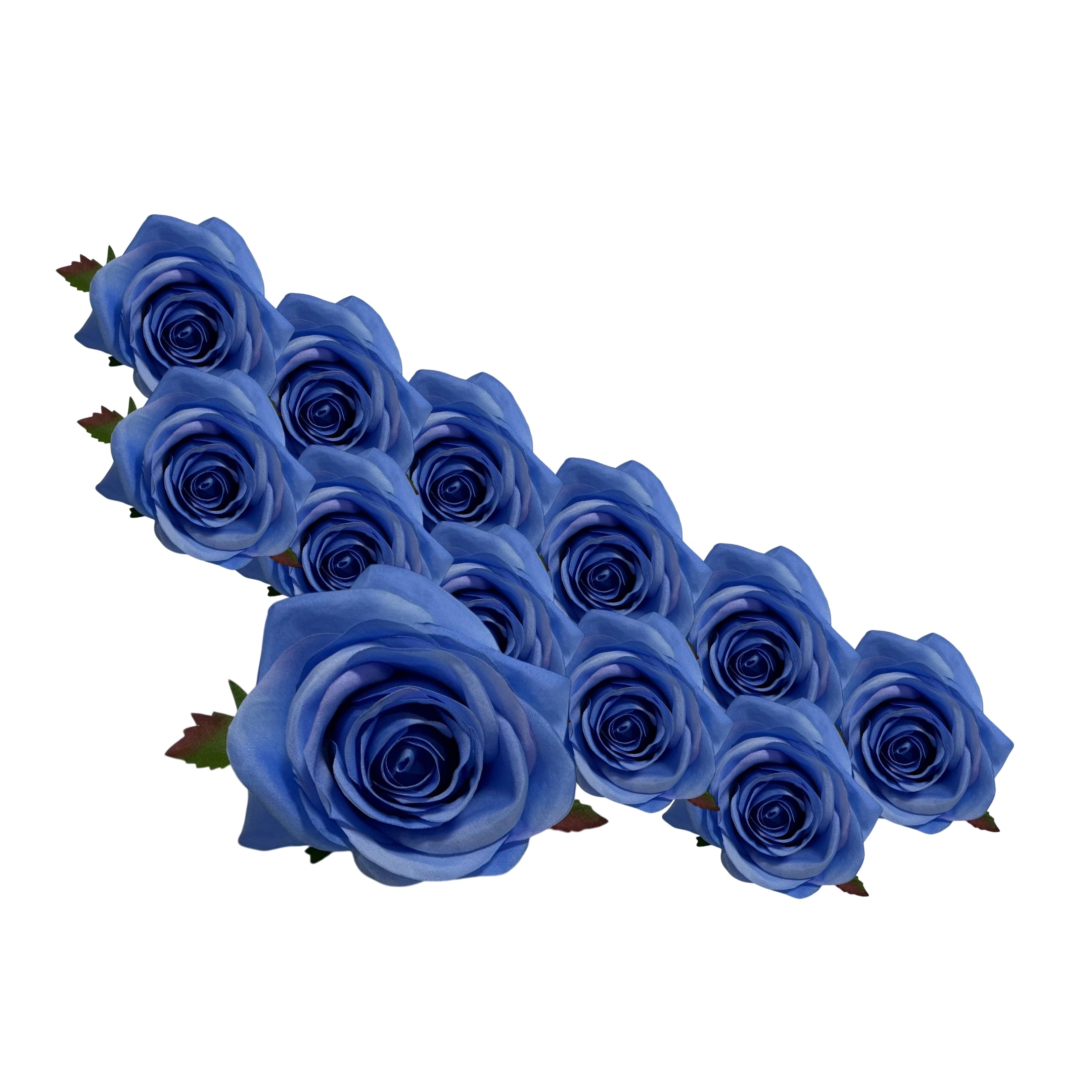 Kunstrozen Licht Blauw 12 stuks
