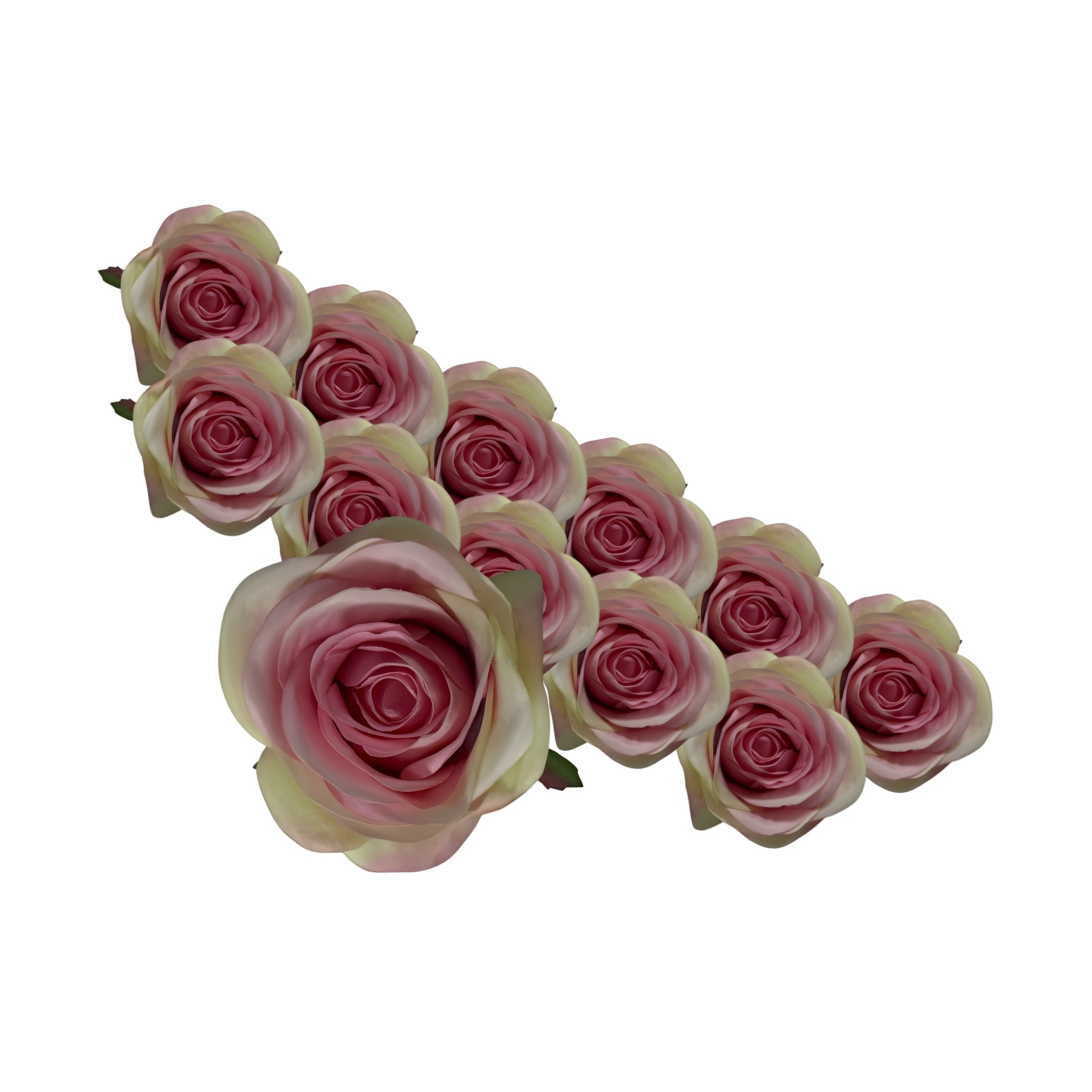 Kunstrozen Neon Roze 12 stuks