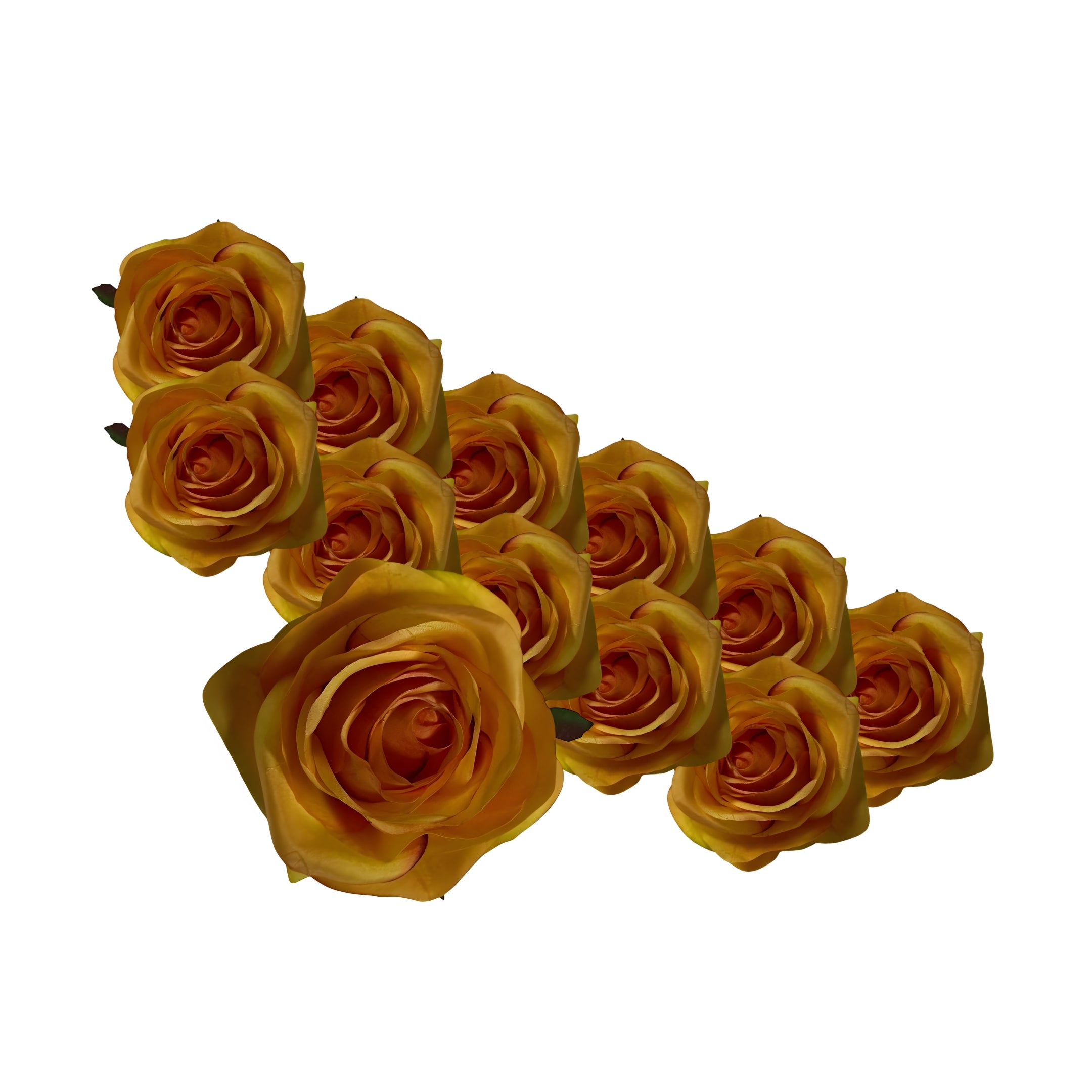 Kunstrozen Oranje 12 stuks