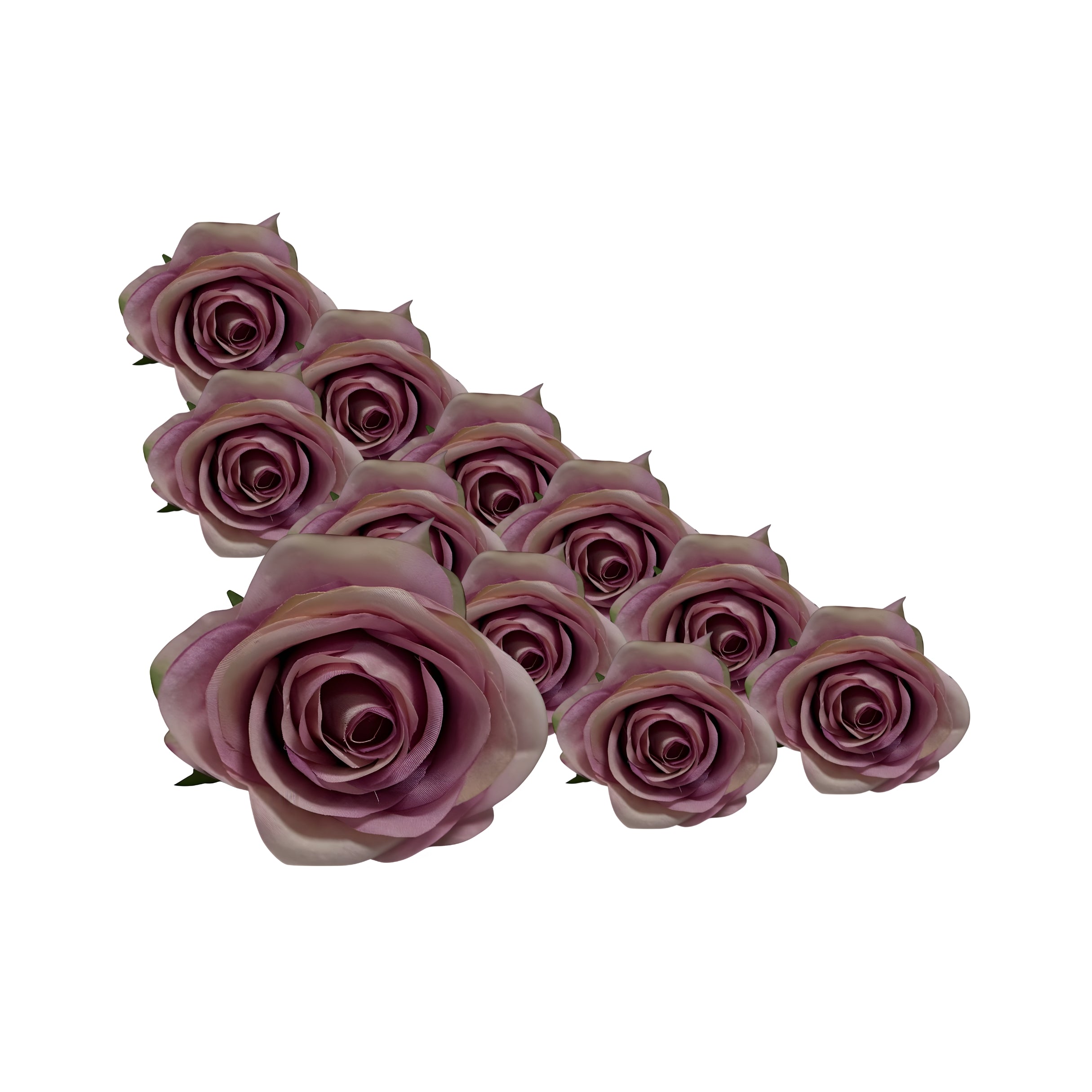 Kunstrozen Oud Roze 12 stuks