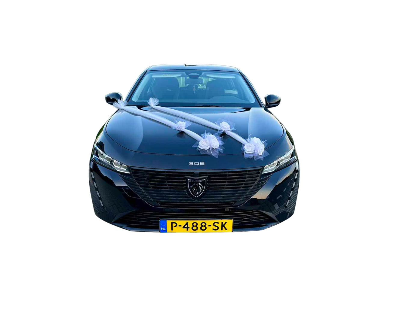 Luxe Trouwauto Decoratie: ANA WIT