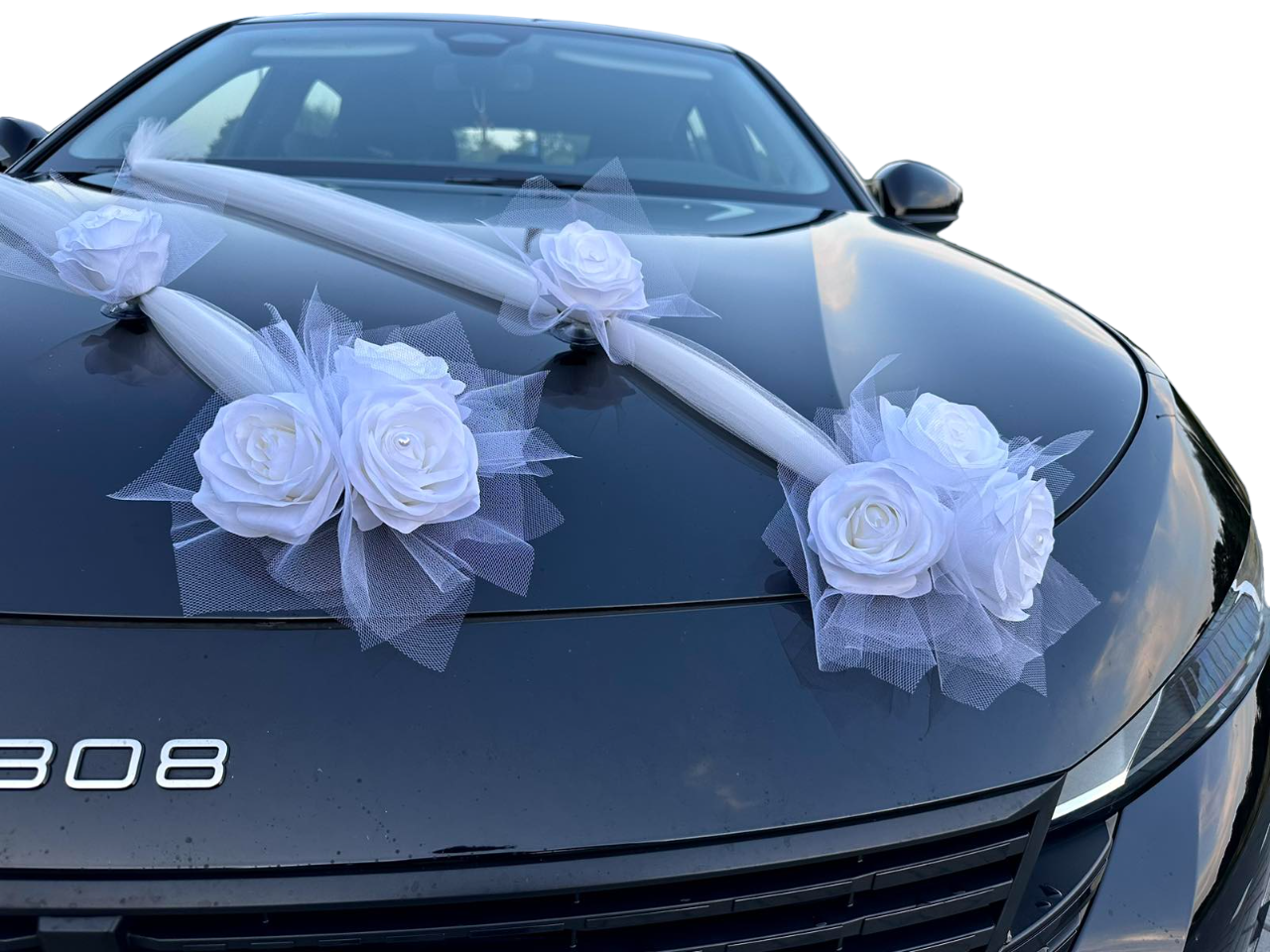 Luxe Trouwauto Decoratie: ANA WIT