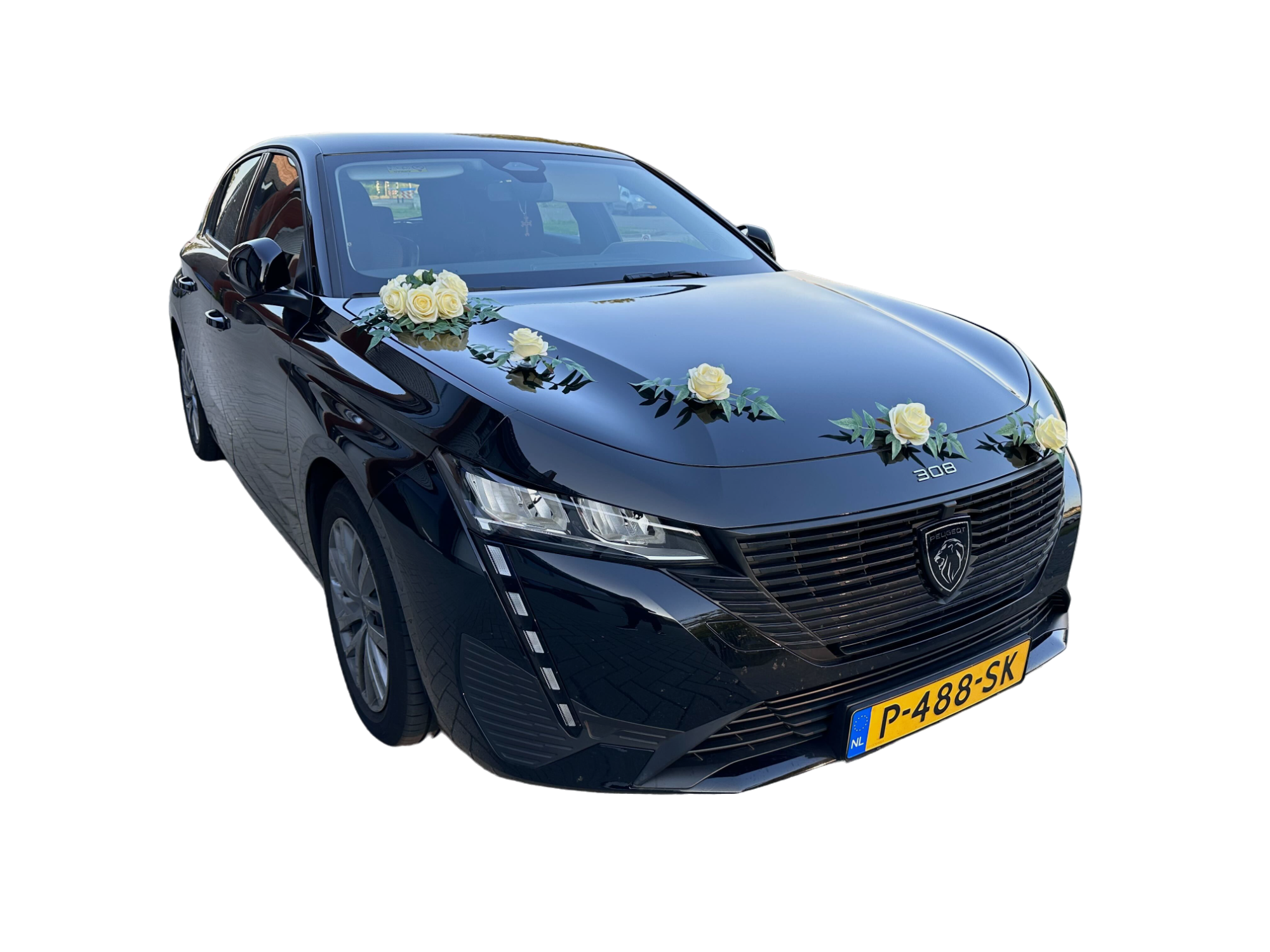 Luxe Trouwauto Decoratie: CELINE GEEL