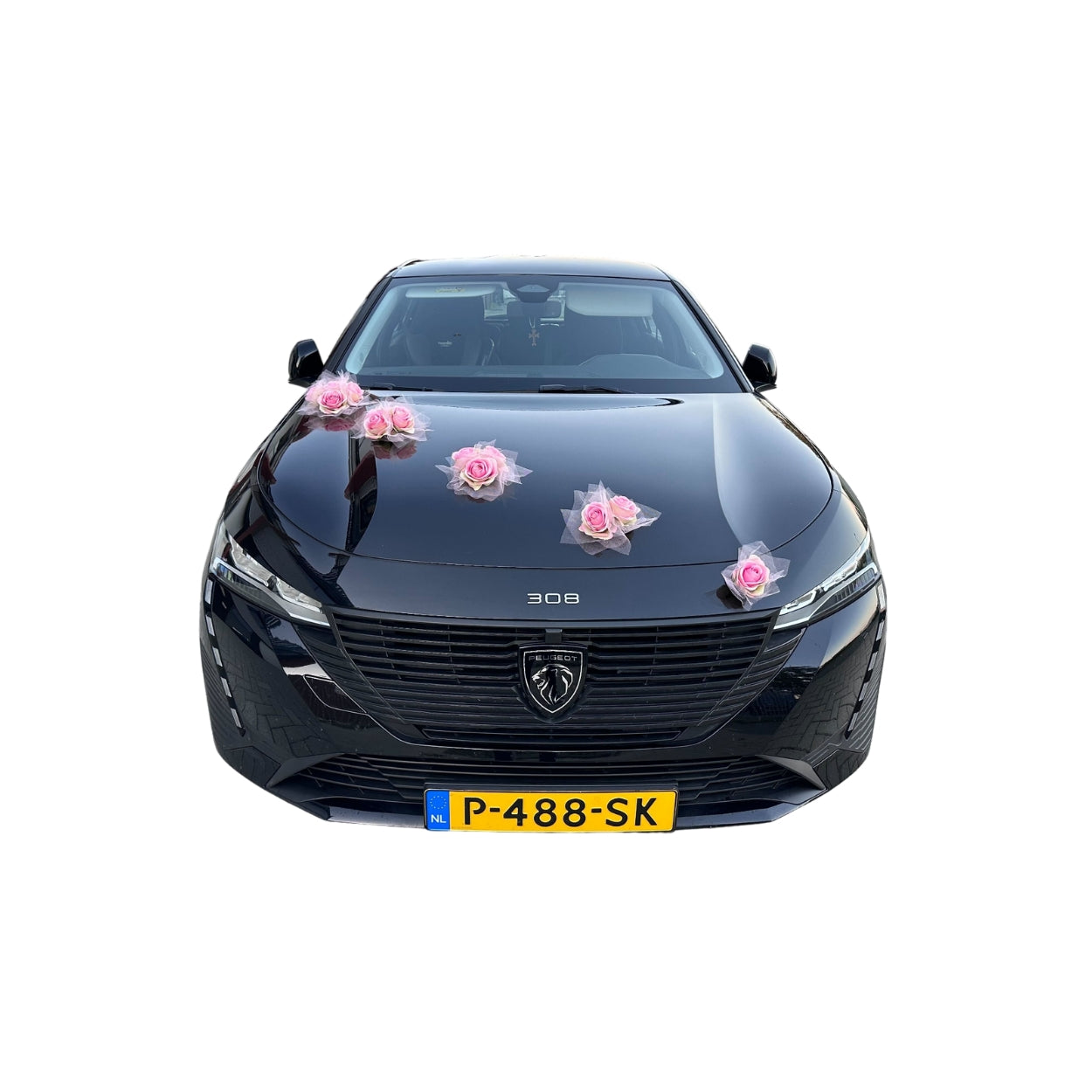 Luxe Trouwauto Decoratie: DONATA NEON ROZE