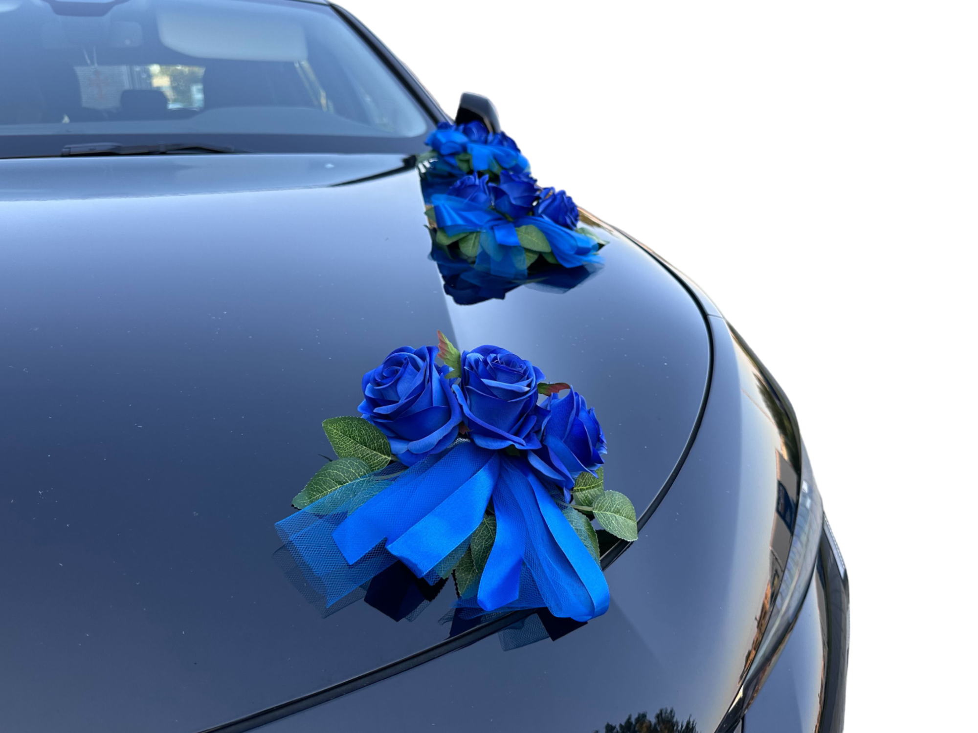 Luxe Trouwauto Decoratie: MARTINA BLAUW