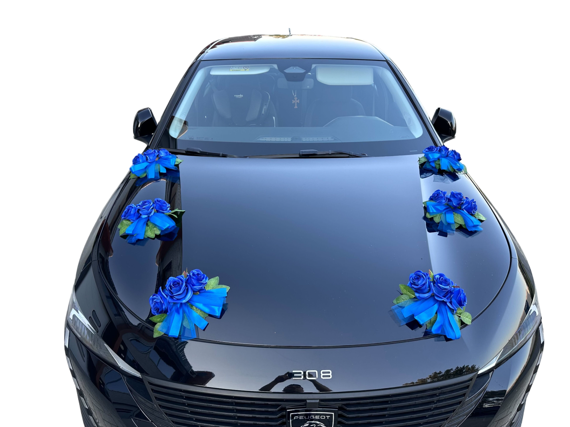 Luxe Trouwauto Decoratie: MARTINA BLAUW