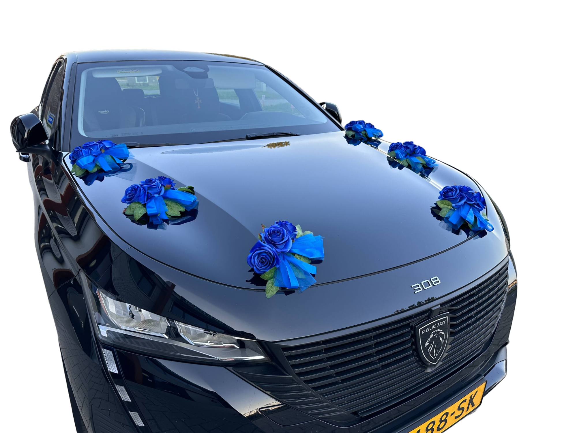 Luxe Trouwauto Decoratie: MARTINA BLAUW