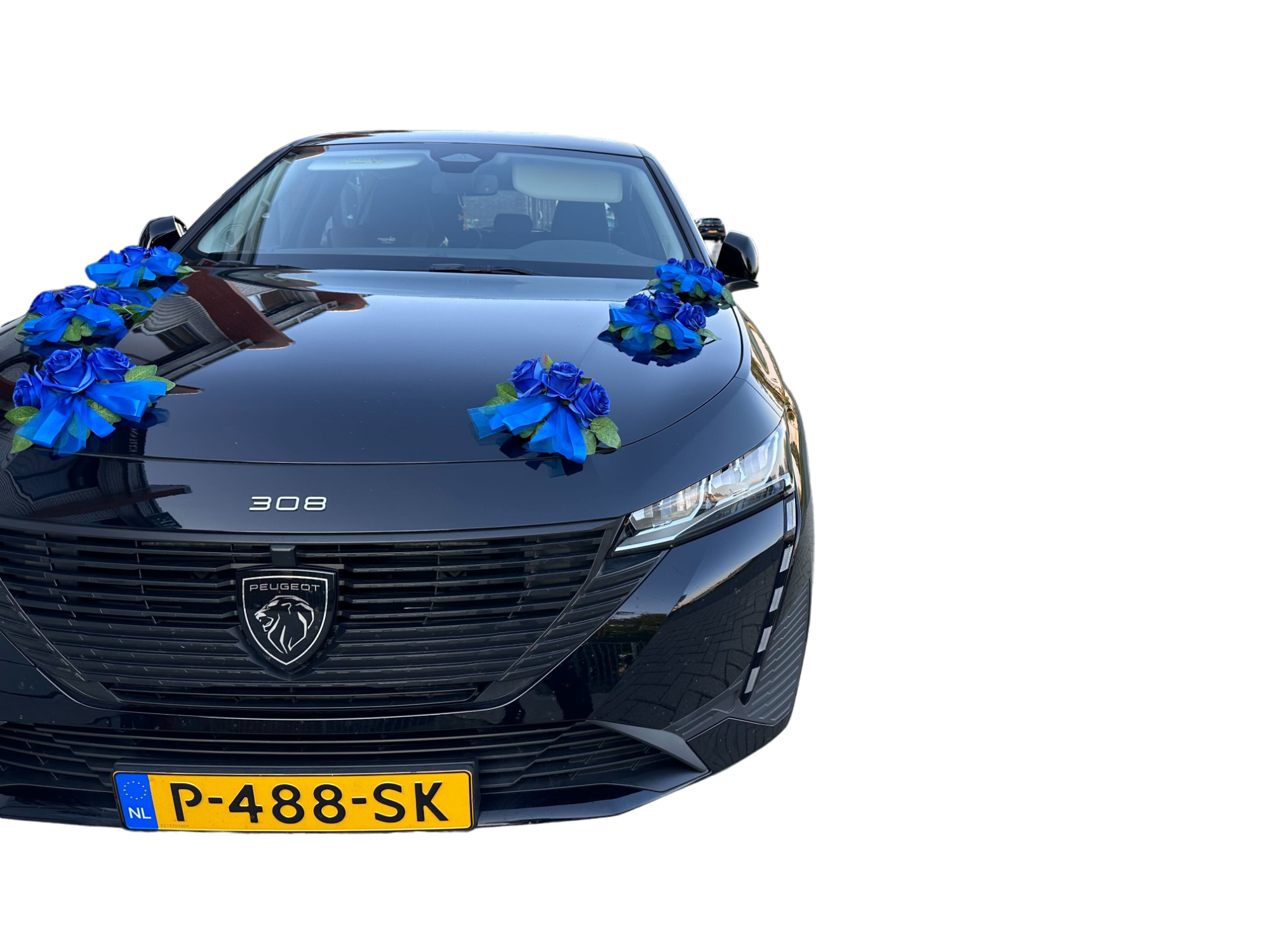 Luxe Trouwauto Decoratie: MARTINA BLAUW