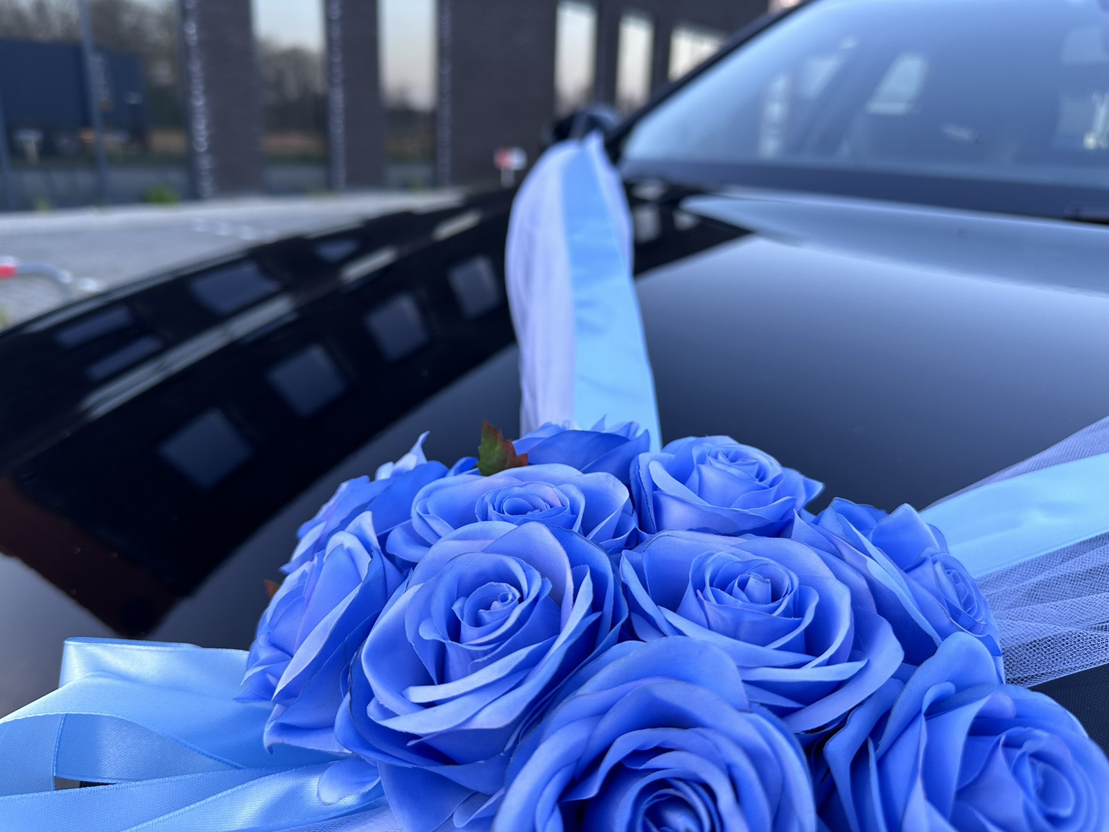 Luxe Trouwauto Decoratie: ALMA LICHT BLAUW