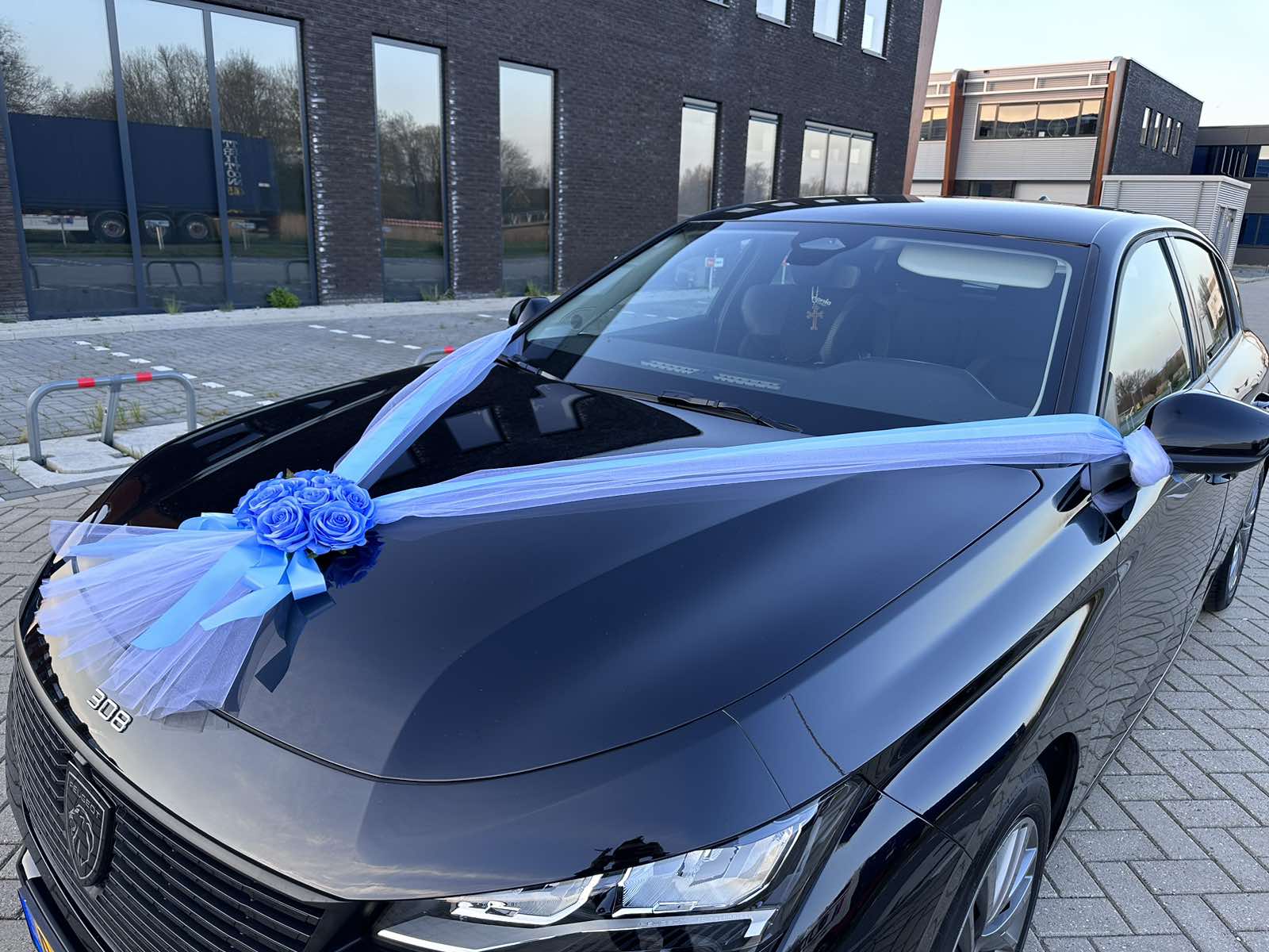Luxe Trouwauto Decoratie: ALMA LICHT BLAUW