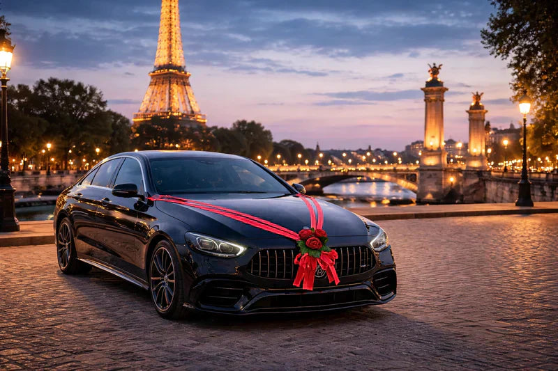 Bruiloft decoratie voor de trouwauto: luxe ideeën en trends voor 2026