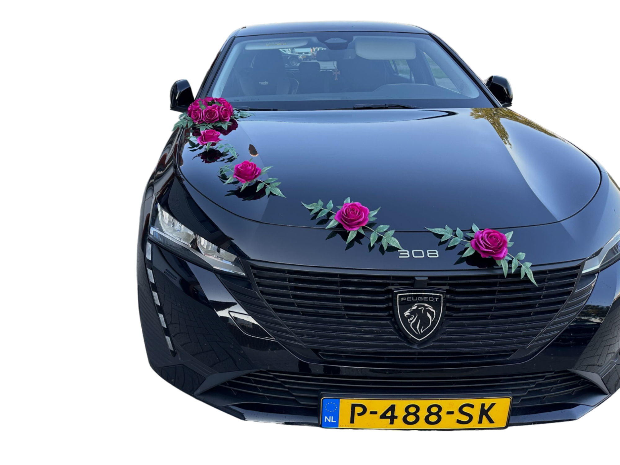 Luxe Trouwauto Decoratie: CELINE FUCHSIA