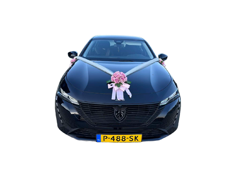 Luxe Trouwauto Decoratie: NICOLE OUD ROZE